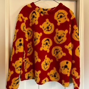 Disney Winnie the Pooh fuzzy sherpa top M